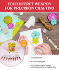Precision Glue Syringe For Flatback Rhinestones And Hobby Crafts, 5 mL With 15 Gauge Orange Tip, Value Pack Of 10 shown with crafts