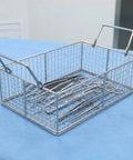Ultrasonic Cleaning Basket For Delicate Gear And Jewelry Stainless Steel Lab Accessory That Keeps Small Parts Secure Boosts Fluid Circulation And Prevents Tangles In Watch Parts Jewelry Pieces And Tiny Tools, stainless mesh with handle