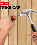 Hammer striking pry bar handle with built-in strike cap, part of 4 Piece Heavy Duty Pry Bar Set For Automotive Use.