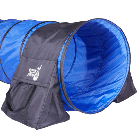10 Foot Dog Agility Tunnel With Two Sandbags One At Each End For Backyard Training Durable Outdoor Agility Gear For Canine Exercise