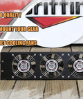 UltraQuiet Edition 3U Rackmount Cooling Fan System With Triple Exhaust Fans For Studio Gear And DJ PA Amps front view