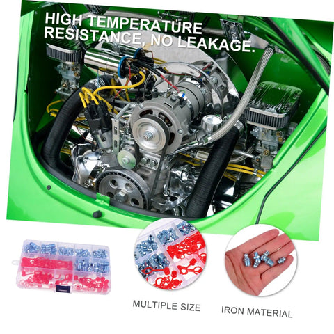 Zerk Nipples Fitting Assortment Kit With Covers For Auto And Machinery Lubrication Includes Straight 90 Degree And 45 Degree Fittings Durable Iron Grease Nipples Set For Easy Versatile Applications Workshop Ready with engine