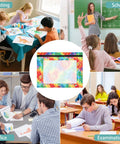 Tie Dye Zippered Coupon Organizer For Binders With Three Grommet Holes in classroom and office settings
