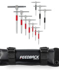 Modular T Handle Hex And Torx Wrench Set With 10 Tools In A Portable Space Saving Roll For Bike Maintenance