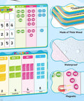 Hands On Wooden Magnetic Place Value Blocks For Kids With Regrouping Base Ten Chips, Addition And Subtraction Math Games
