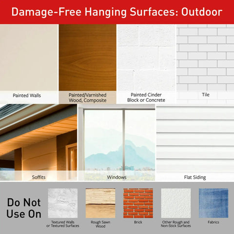 Clear Outdoor Rope Light Clips 3 Pack 36 Clips Total for Weather Resistant Damage Free Hanging surfaces shown for easy installation.
