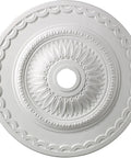 Brookdale Ceiling Medallion 30 Inch White Finish for Fans and Chandeliers, Lightweight Durable Decorative Ceiling Accent