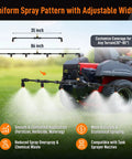Boom Sprayer Kit For ATV And UTV Tow Behind Sprayers With Wide Coverage Attachment And 6 Nozzles Spraying Lawn