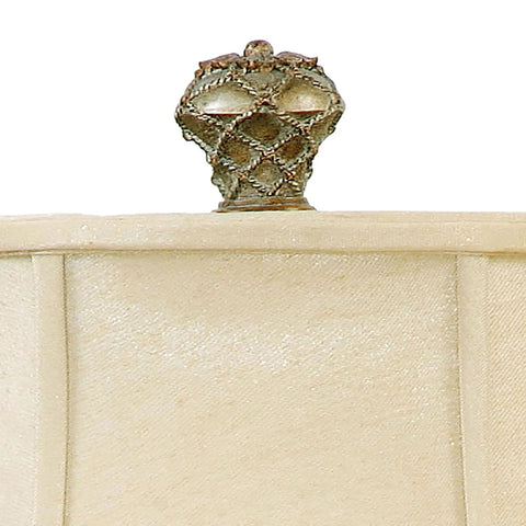 Finial top detail of Joseph Collection 30 Inch One Light Table Lamp In Bellevue Multicolor With Classic Traditional Style