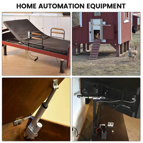 6 Inch Stroke 12V Linear Actuator With 1000N Force, 14 mm Per Second Travel, Aluminum IP54 Housing, Mounting Bracket Included