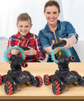 Remote Tank That Shoots Foam Darts, Gesture Sensing RC Battle Tank With 180 Degree Turret, Foam Dart Launcher Reaches 30 Feet
