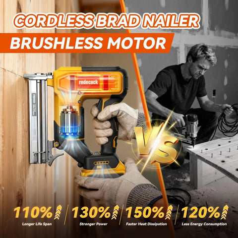 Brushless Cordless Brad Nailer Compatible With Dewalt 20V Max Battery 18 Gauge Power Tool For DIY And Fine Woodworking Smooth Operator With Zero Drama Setup