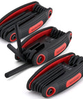 25 Piece Folding Allen Wrench Set With Metric And SAE Hex Keys And Torx, rubberized grip, 3 packs in compact design
