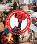 People using Cordless Leaf Blower 560 CFM Handheld Electric Leaf Blower For Lawn Care Portable With Dual 21V 4.0Ah Batteries And Charger