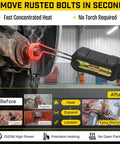 1300W Magnetic Induction Heating Kit With Swappable Coils for Torch Free Removal of Blasted Rusted Bolts with concentrated heat
