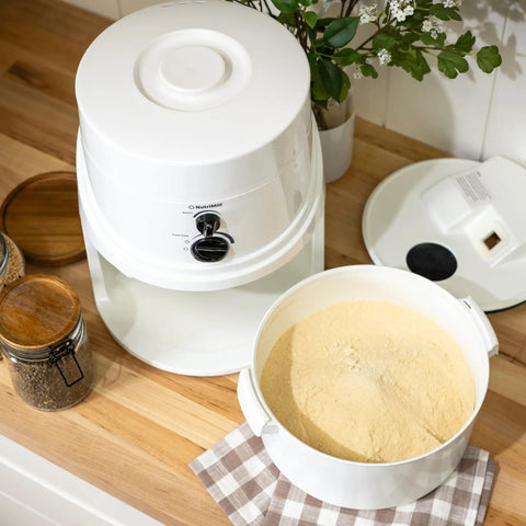 High Speed Grain Mill With 1200 Watt Motor Delivers Fresh Flour Fast No Fuss Milling Quiet Operation And 5 Cups Per Minute Output