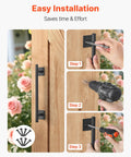 Rustic Barn Door Handle 12.6 Inch Built Tough for All Weather Gates Heavy Duty Carbon Steel Pull With Rust Resistant Coating Easy Install Sliding Door Handle for Garage Shed Closet Pantry Black Finish installation process