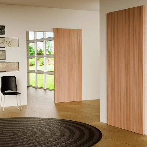 Soft Close Concealed Door Hardware Kit With Hidden Sliding Track For 31 To 43 Inch Doors Beefed Up Heavy Duty Sliding System With Anti Jump Hanger Floor Guide And Complete Mounting Hardware Includes 42 Inch Track 1 Pack installed in modern interior room