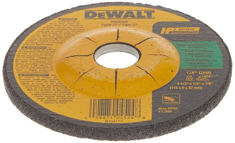 Masonry And Concrete Grinding Wheel 4-1/2 Inch By 1/4 Inch By 7/8 Inch Depressed Center For Low Angle And Vertical Grinding in packaging