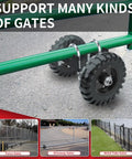 8 Inch Gate Wheel For Sliding Driveway Gates, Heavy Duty Rolling Wheel With 600Lb Capacity on metal tube gate