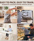 Reversible Half Moon Cork Yoga Block Pair Solid Game Changer Balance Trainer For Steady Moves And Epic Wobble Vibes showing training in home, travel, office, and outdoors.