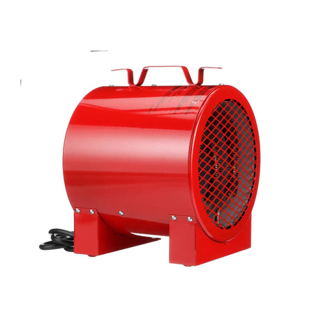 ICH240C Series Heavy Duty Portable Heater for Construction Sites and Job Sites, Fan Forced Heat at 4000 3000 Watts, red.