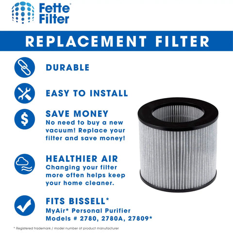 Premium Air Purifier Filter Set For My Air Personal Models 2780 2780A 27809 3329 2780P 2780B Dual Action High Efficiency