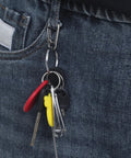 30 Pack Mini Carabiner Clips Keychain Snaps Durable Zinc Alloy Micro Carabiners With Clear Storage Box For Keys Gear Camping Outdoors Black Finish Great For Organizing attached to jeans with keys