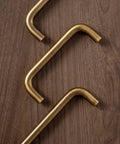U Shaped Antique Brass Brushed Furniture Handle With Solid Shell Drawer Knob For Cabinets And Kitchen Cupboards Long Pull 320mm Pitch