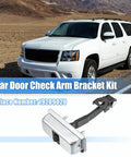 White SUV with GMC Door Check Strap For Sierra 3500 2001-2006 And Sierra 1500 2004-2006 Rear Door Hinges displayed
