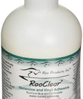 Clear Melamine Glue 16 Oz For Wood And Melamine Surfaces 4 Hour Set Adhesive bottle with nozzle, RooClear label visible