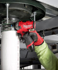 Worker using M12 FUEL Surge Compact Lithium Ion One Quarter Inch Cordless Hex Hydraulic Driver Tool Only in industrial setting