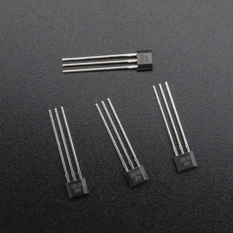 Badass 20 Pack Linear Hall Effect Sensors For Electric Motor Repair featuring four models with three-pin headers on a black background.