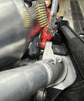 Exhaust spring removal tool, Push Industries 102.302, red handle with coil spring, 19-inch, close-up