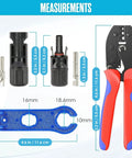 Solar Wire Connectors Kit With Crimping Tool And Disconnect Tool 51 Piece PV Kit Includes connector measurements