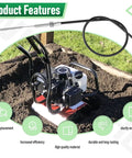 Front Tine Tiller Cable For 20908 And 20970 Models Replacement 3108A 20827 M5 End M8 Mount Kit shown on tiller with features