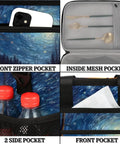 Dope Insulated Picnic Backpack With Lunch Box For Women And Men showing front zipper, side pockets, and inside mesh pocket