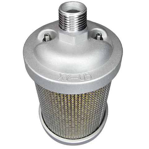Pro Grade Air Compressor Muffler With NPT Threads, Single Chamber 145 PSI, Replacement Part For Compressor Dryers And Pneumatic Systems, 1/2 Inch XY-05 Fitting, Durable Seal, Reduces Noise, Prevents Air Leaks In Your Shop