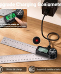 Hassle Free Rechargeable Digital Angle Finder With Type C Charging Auto Shut Down And Straight Up Precision for woodworking setup.