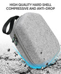 Hard Carrying Case For Quest 3S And Quest 3, Quest 2 And Vision Pro VR Headset, grey, rugged hardshell design.