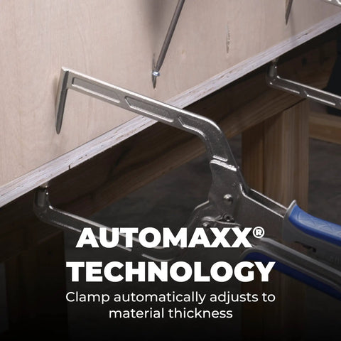 Top Grade Right Angle Corner Clamp With A Slick Quick Slide Pin Tough As Nails Heavy Duty Joint Holder Rock Solid 5 Inch Reach and adjustability for carpentry.
