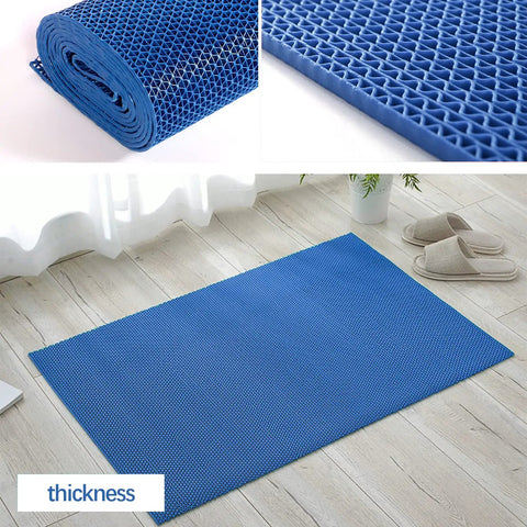 Non Slip Commercial Drainage Floor Mat For Wet Areas 3x10 Ft 0.22 Inch Thick Outdoor Indoor Blue Perfect For Pools Bathrooms Patios Garages Restaurants Bars And Other High Traffic Wet Zones