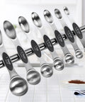 Magnetic Measuring Cups And Spoons Set With Heavy Duty Stainless Steel N45 Magnets BPA Free Fits In Spice Jars For Quick Bake Sessions