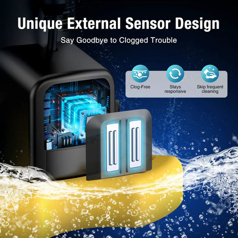 1 Hp Automatic Pool Cover Pump With 4500 GPH Submersible Water Pump featuring unique external sensor design