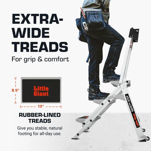 Foldable Three Step Safety Stool With Extra Wide Treads And Rubber Non Slip Grips For Stable Comfortable Indoor Use Perfect For Reaching Cabinets And Shelves And Everyday Home Projects Step Up Your DIY Game, aluminum foldable step stool with 8.5-inch wide tread