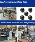 Five Pack Three Eighths Inch Sixteen Thread Ball Knobs Set With One And Three Eighths Inch Diameter on woodworking and printing machinery