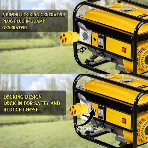 Heavy Duty Nema L6-30P To 14-50R EV Charging Adapter Converts Your 30 Amp Generator Locking Plug Into A 50 RV Outlet For No Sweat EV Camping Backup Power Setup.