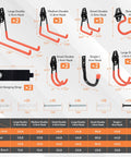 Kickass Heavy Duty Garage Storage Hooks 20 Piece Wall Organization Kit with various hook sizes and nylon strap details.
