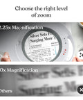 LightView Pro Magnifying Floor Lamp With Stand, Hands Free Magnifier And Dimmable LED Work Light, close-up of 2.25x magnification lens