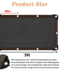 Heavy Duty Shade Cloth 80 To 90 Percent Sunblock Netting With Grommets 5x10 Feet for outdoor shade protection